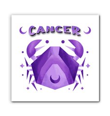 Cancer Wrapped Canvas 20x20 | Zodiac Series 2 - Beyond T-shirts
