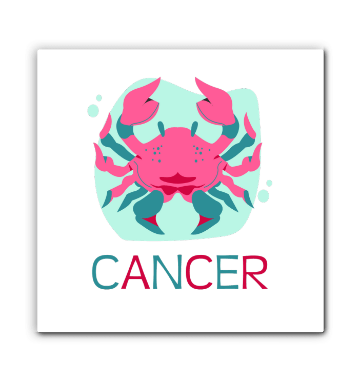 Cancer Wrapped Canvas 20x20 | Zodiac Series 4 - Beyond T-shirts