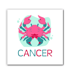 Cancer Wrapped Canvas 20x20 | Zodiac Series 4 - Beyond T-shirts