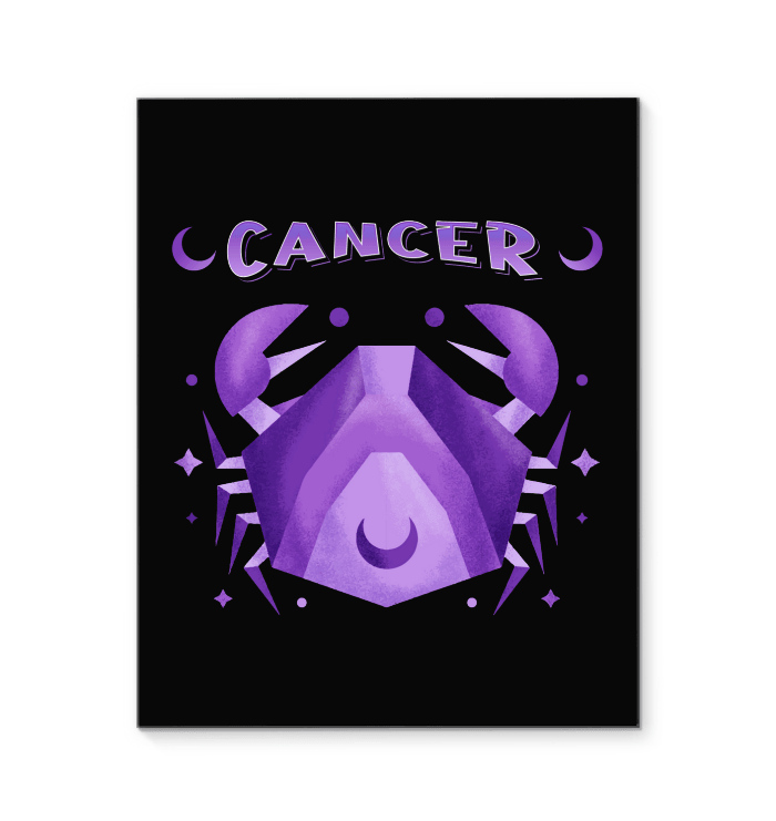 Cancer Wrapped Canvas 8x10 | Zodiac Series 2 - Beyond T-shirts