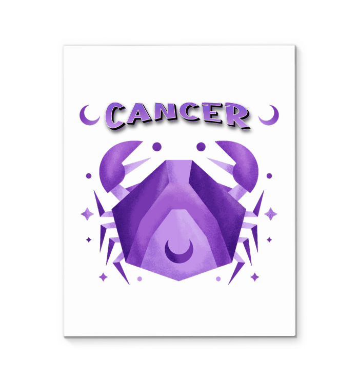 Cancer Wrapped Canvas 8x10 | Zodiac Series 2 - Beyond T-shirts