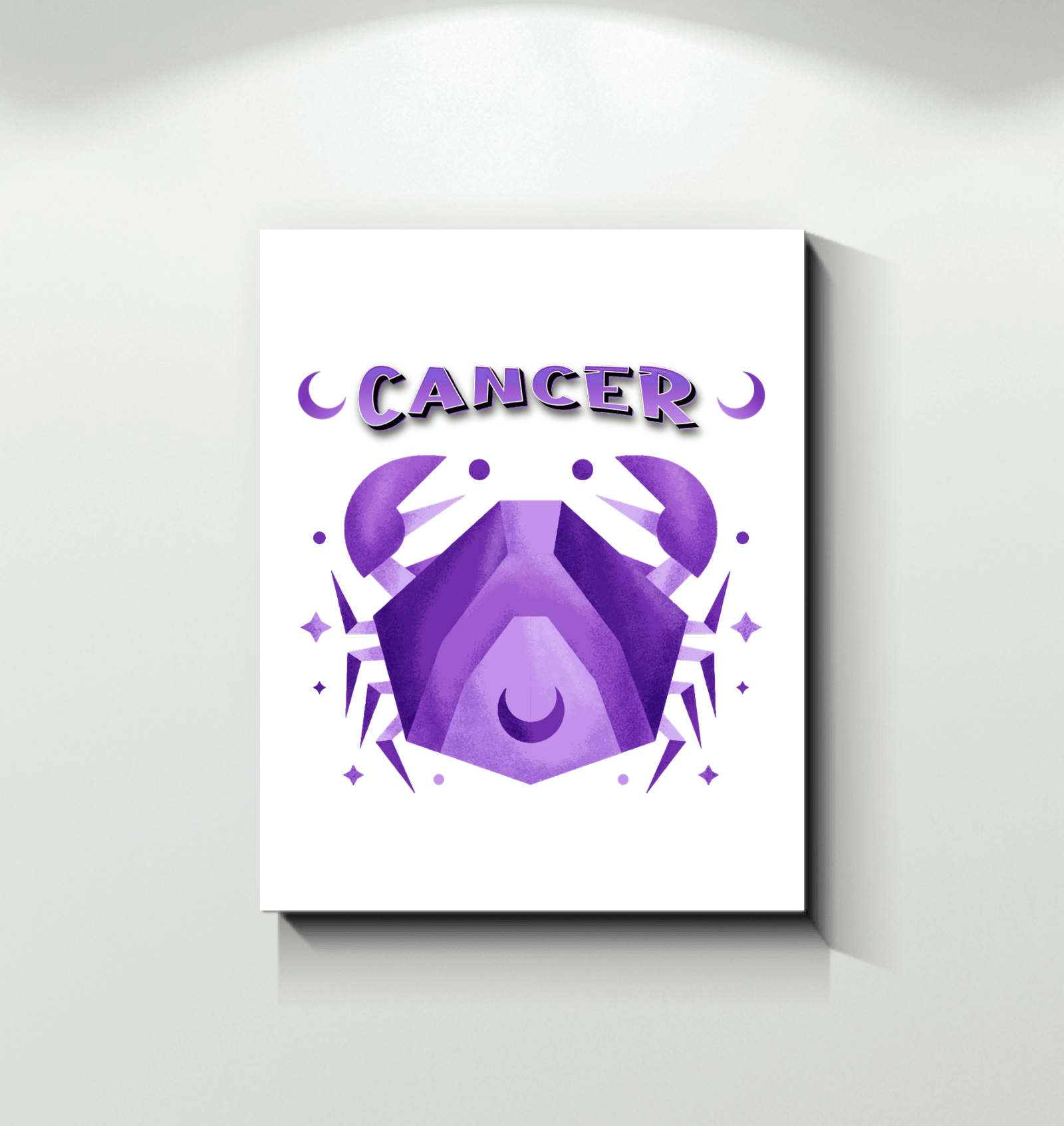 Cancer Wrapped Canvas 8x10 | Zodiac Series 2 - Beyond T-shirts