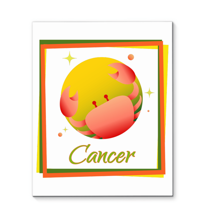 Cancer Wrapped Canvas | Zodiac series 3 - Beyond T-shirts