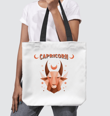 Capricorn Basketweave Tote Bag | Zodiac Series 2 - Beyond T-shirts