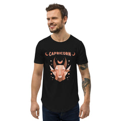 Capricorn Men's Curved Hem T-Shirt | Zodiac Series 2 - Beyond T-shirts