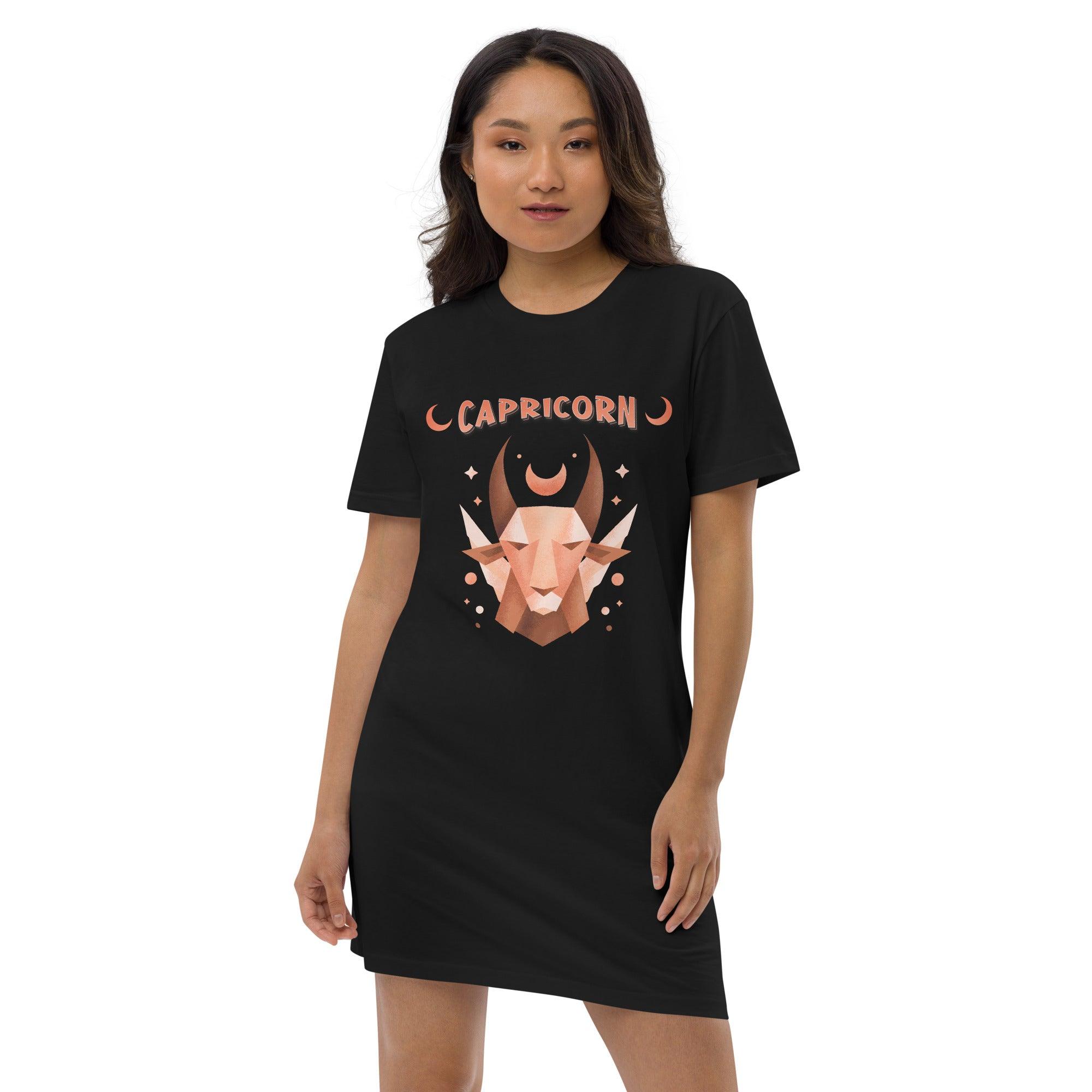 Capricorn Organic Cotton T-shirt Dress | Zodiac Series 2 - Beyond T-shirts