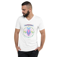 Capricorn Unisex Short Sleeve V-Neck T-Shirt | Zodiac Series 1 - Beyond T-shirts