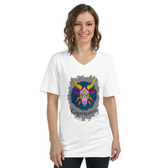 Capricorn Unisex Short Sleeve V-Neck T-Shirt | Zodiac Series 11 - Beyond T-shirts