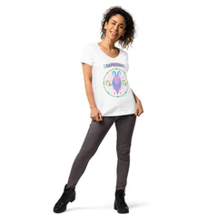 Capricorn Women’s Fitted V-Neck T-Shirt | Zodiac Series 1 - Beyond T-shirts