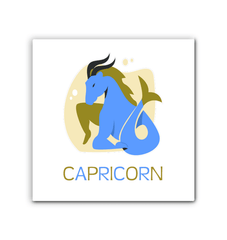 Capricorn Wrapped Canvas 12x12 | Zodiac Series 4 - Beyond T-shirts