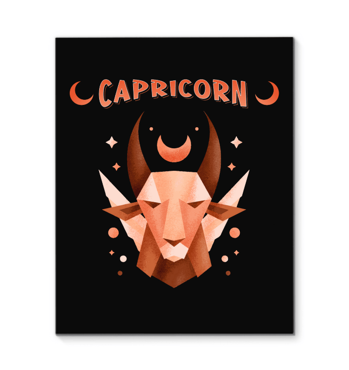 Capricorn Wrapped Canvas 16x20 | Zodiac Series 2 - Beyond T-shirts