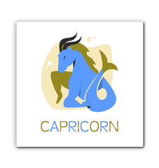 Capricorn Wrapped Canvas 20x20 | Zodiac Series 4 - Beyond T-shirts