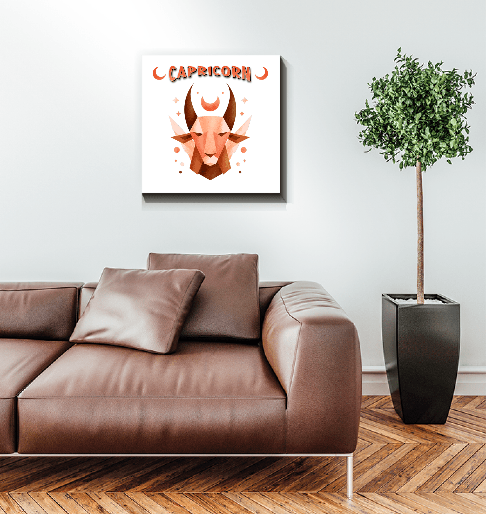 Capricorn Wrapped Canvas 20x20| Zodiac Series 2 - Beyond T-shirts