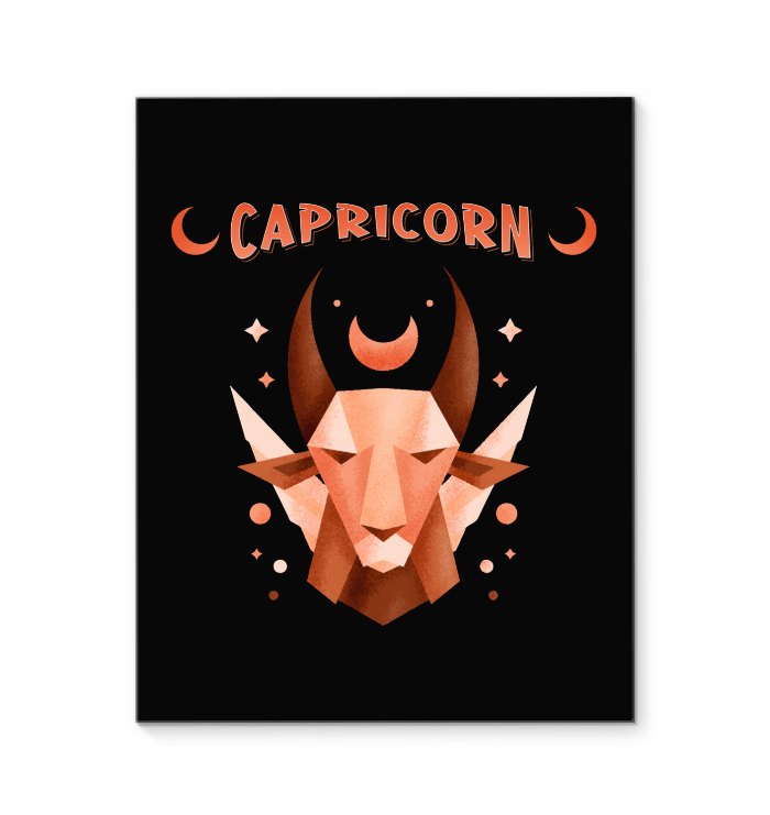 Capricorn Wrapped Canvas 8x10 | Zodiac Series 2 - Beyond T-shirts