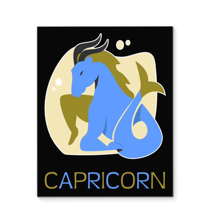 Capricorn Wrapped Canvas 8x10 | Zodiac Series 4 - Beyond T-shirts