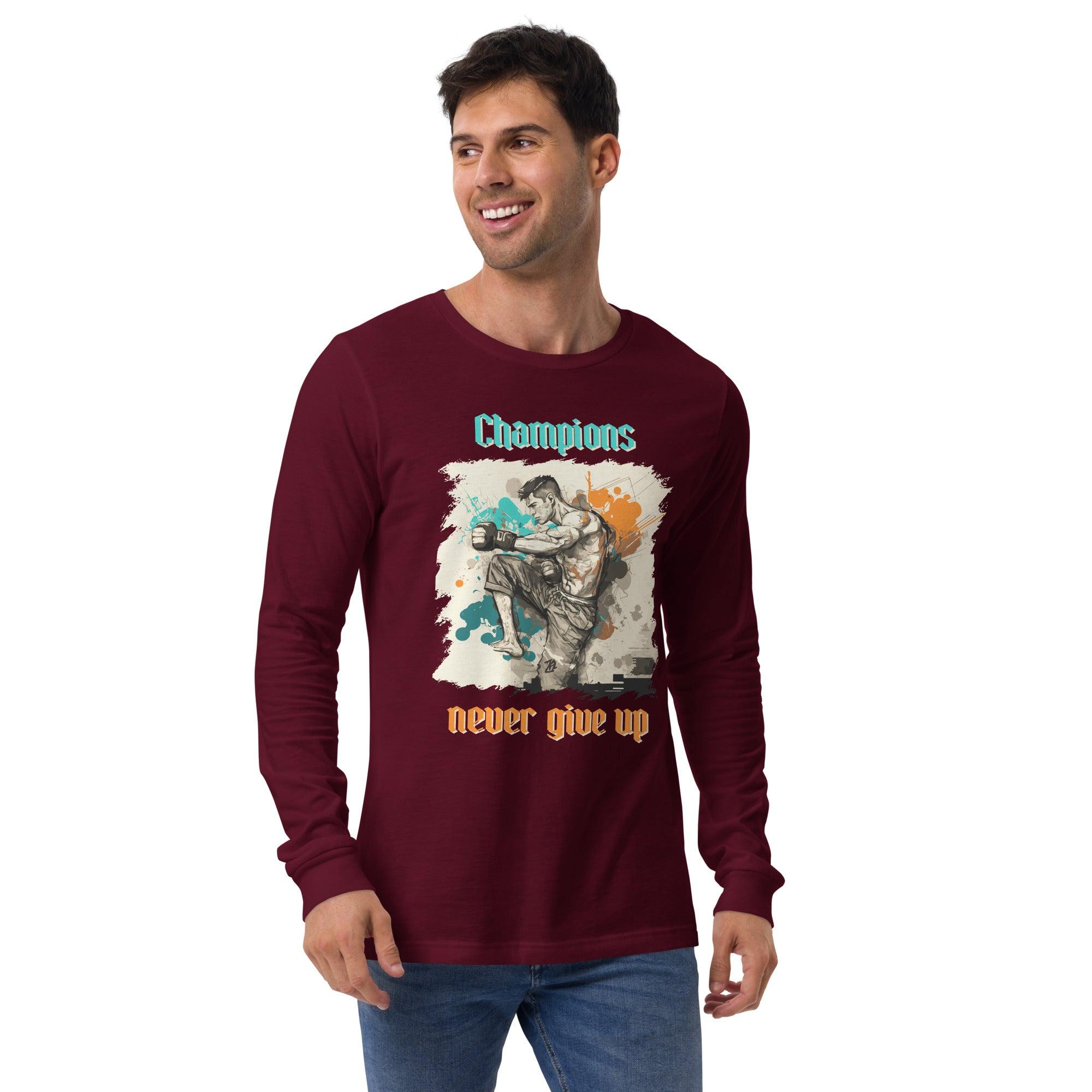 Champions Never Give Up Unisex Long Sleeve Tee - Beyond T-shirts