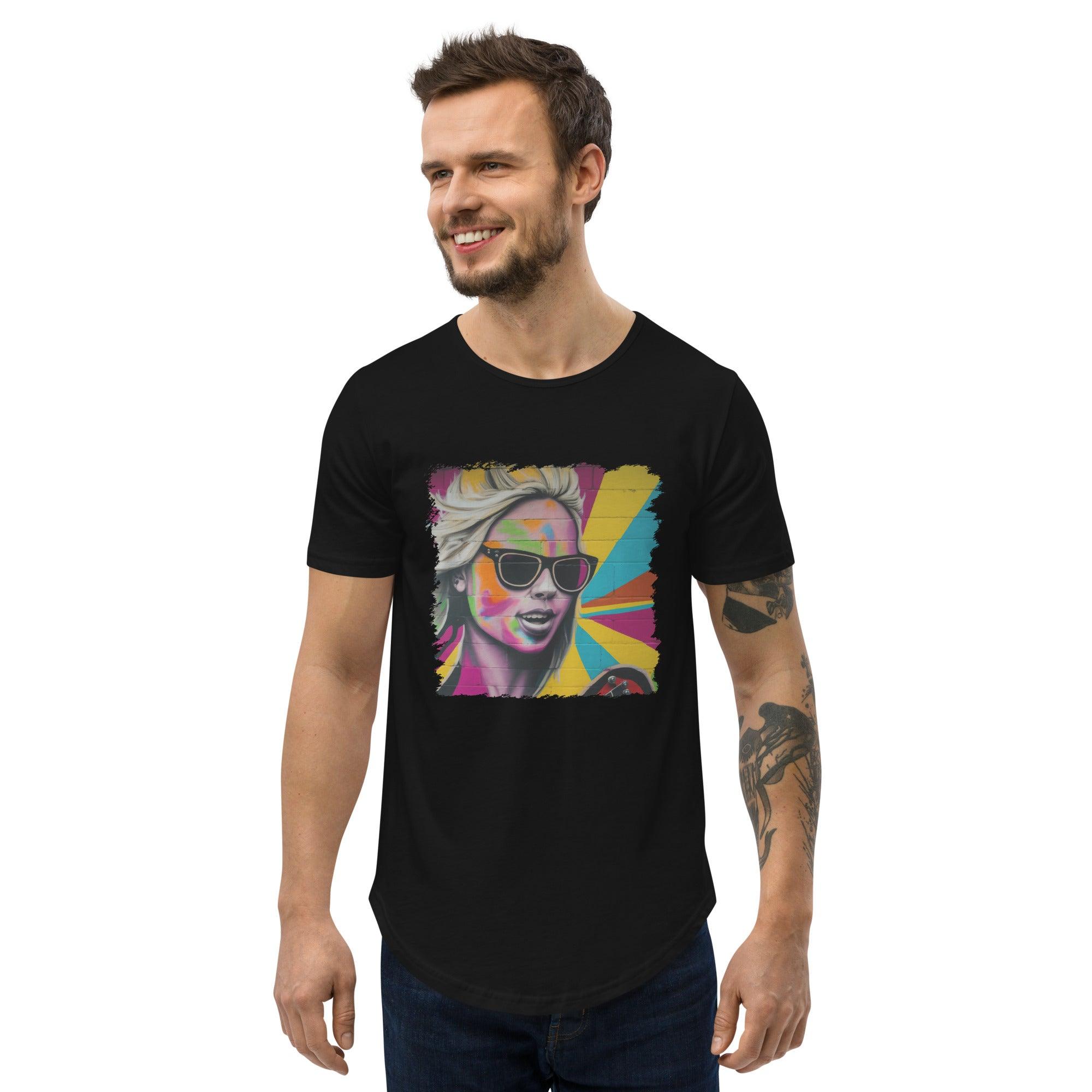 Connecting Through Music Magic Men's Curved Hem T-Shirt - Beyond T-shirts