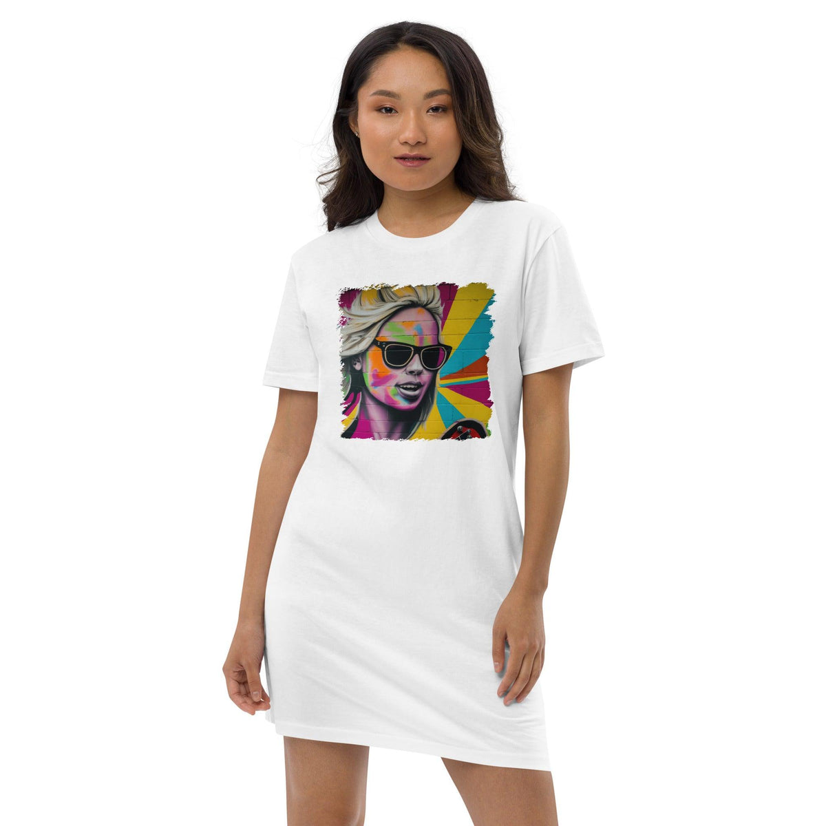 Connecting Through Music Magic Organic Cotton T-shirt Dress - Beyond T-shirts