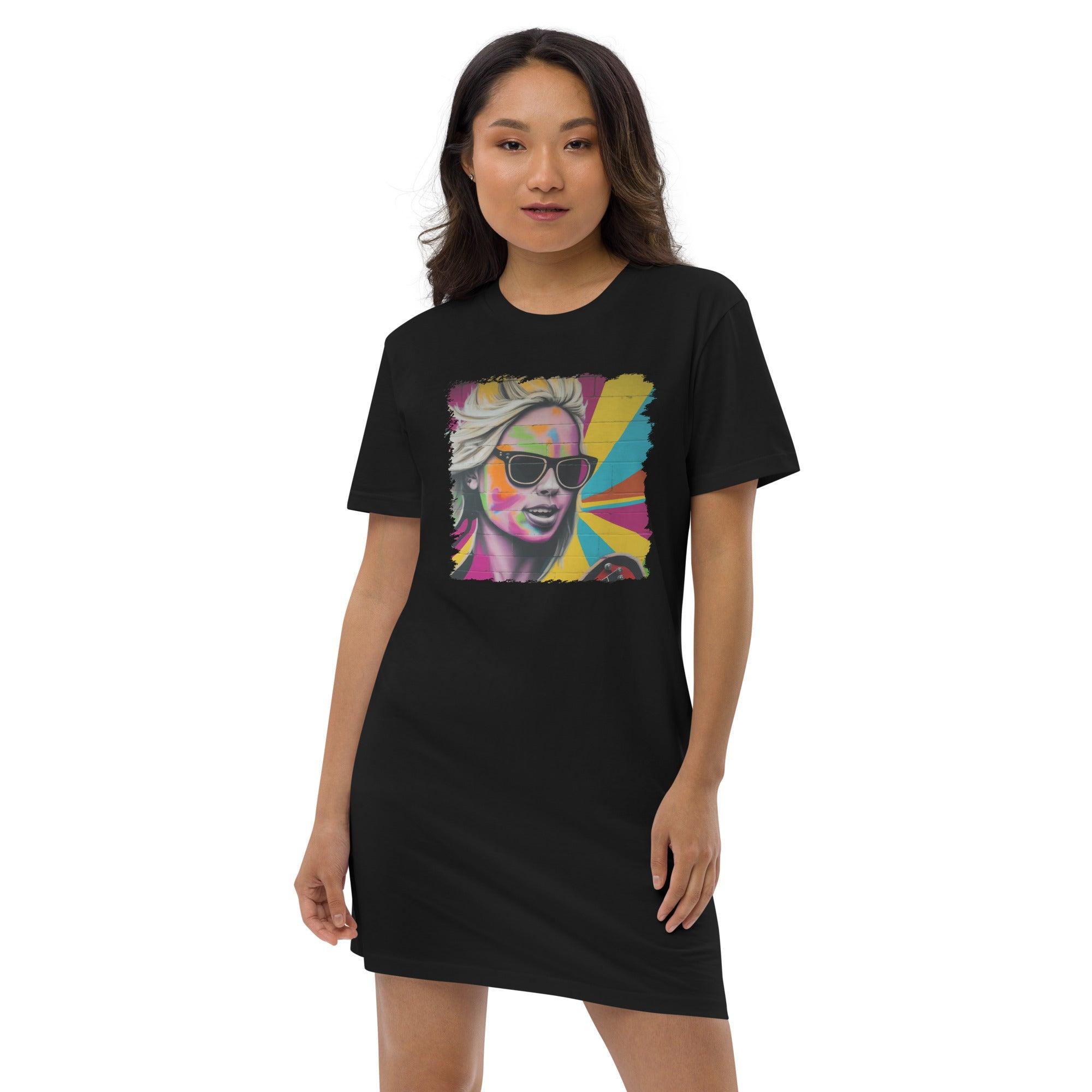 Connecting Through Music Magic Organic Cotton T-shirt Dress - Beyond T-shirts