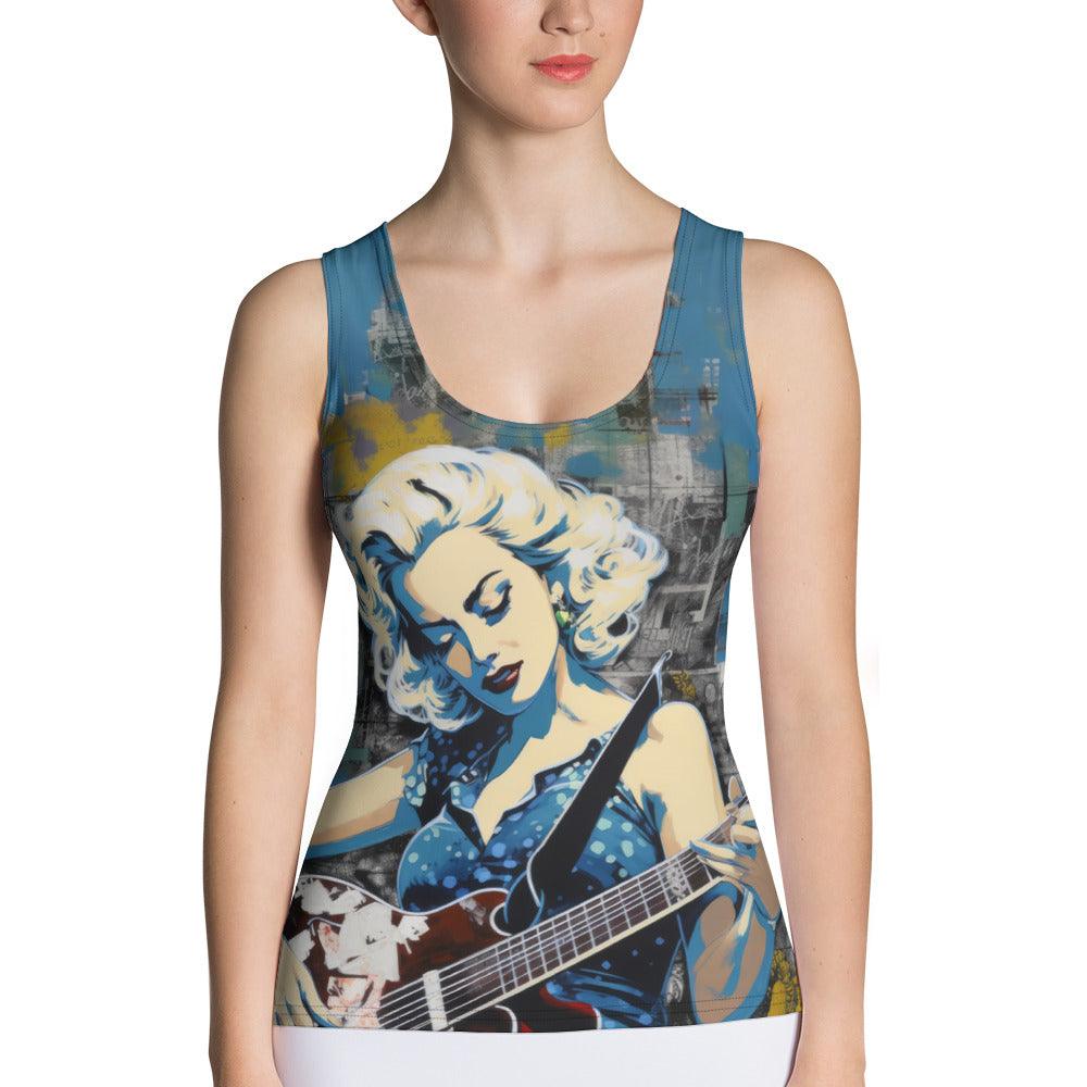 Coolest Instrument in the World Sublimation Cut Sew Tank Top - Front View