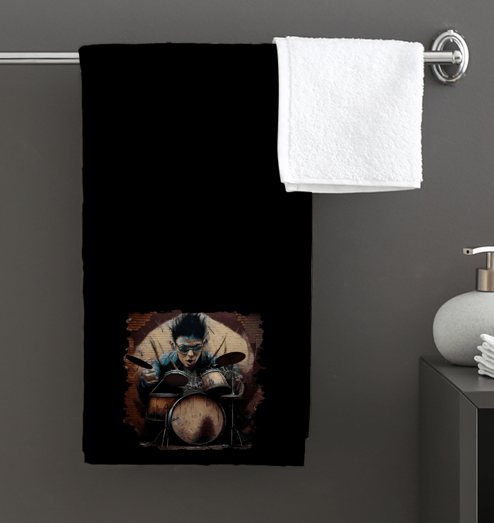 Dancing On The Drums Bath Towel - Beyond T-shirts