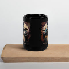 Dancing On The Drums Black Glossy Mug - Beyond T-shirts