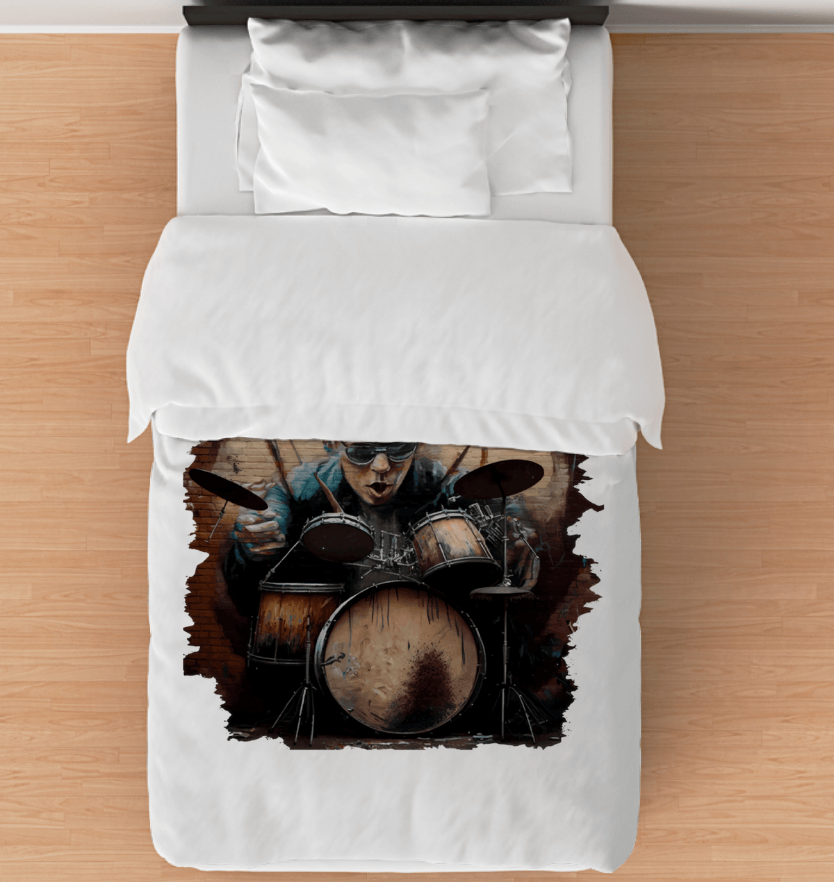 Dancing On The Drums Comforter - Twin - Beyond T-shirts