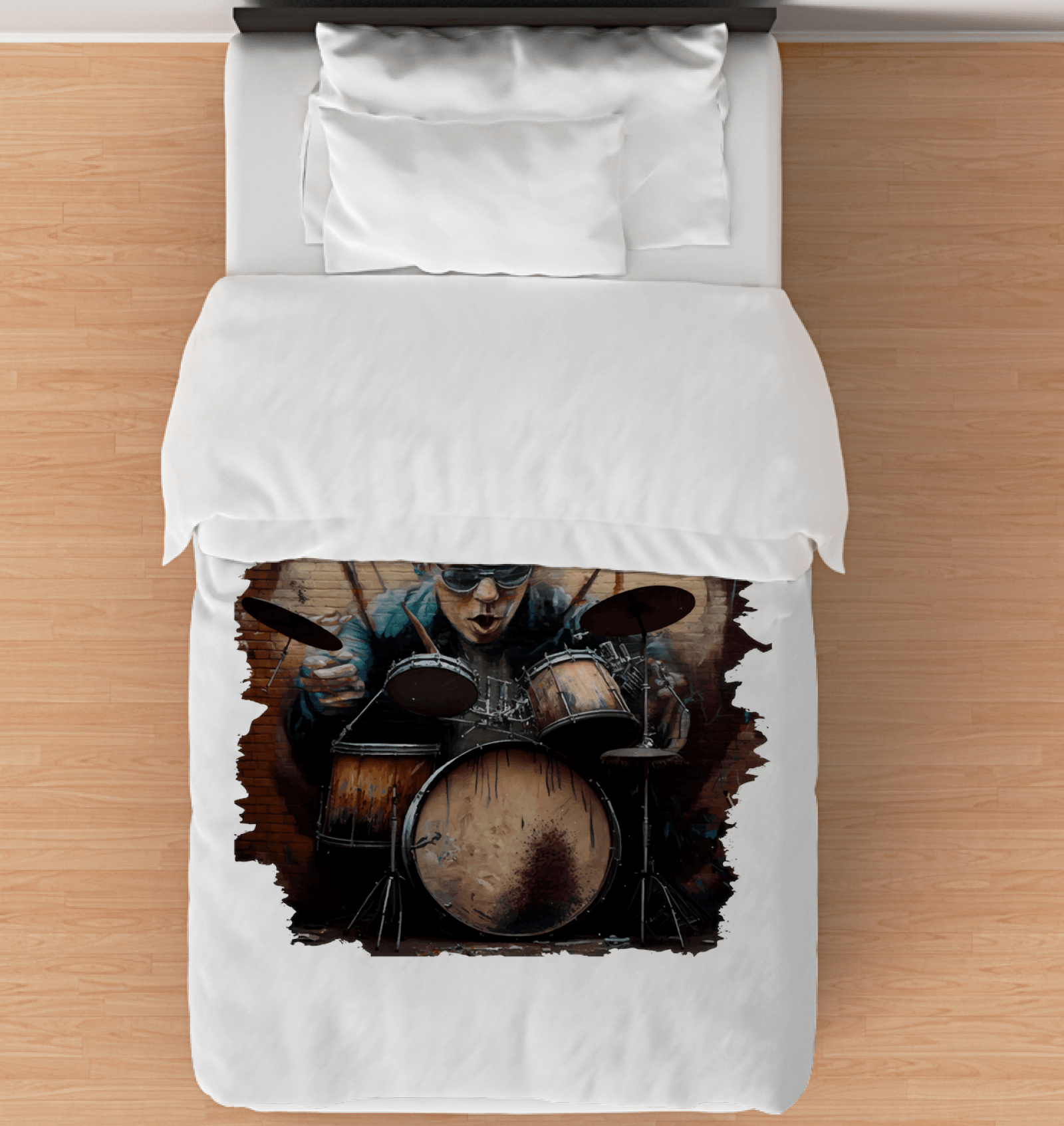 Dancing On The Drums Duvet Cover - Beyond T-shirts