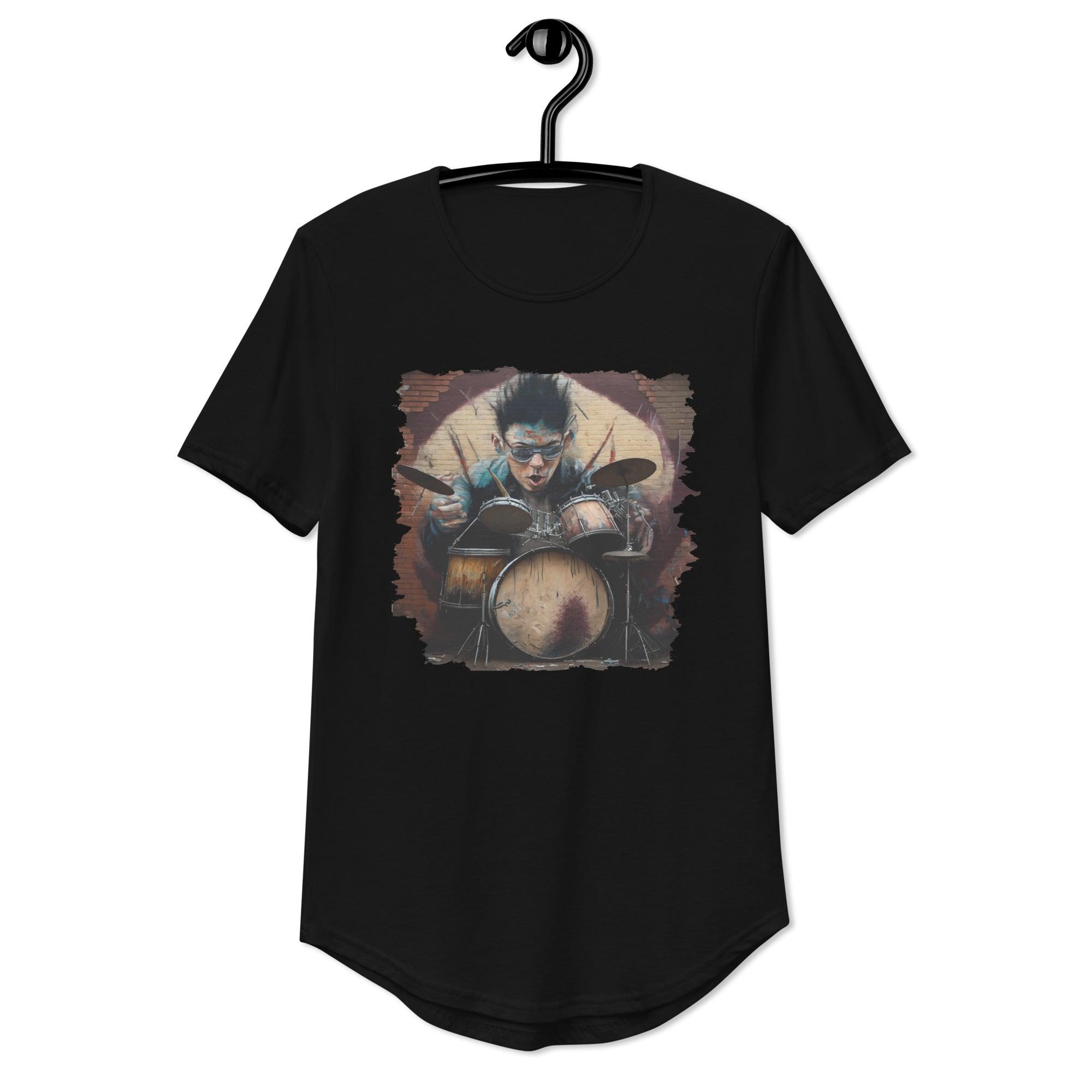 Dancing On The Drums Men's Curved Hem T-Shirt - Beyond T-shirts