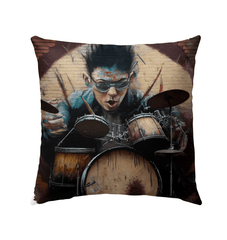 Dancing On The Drums Outdoor Pillow - Beyond T-shirts