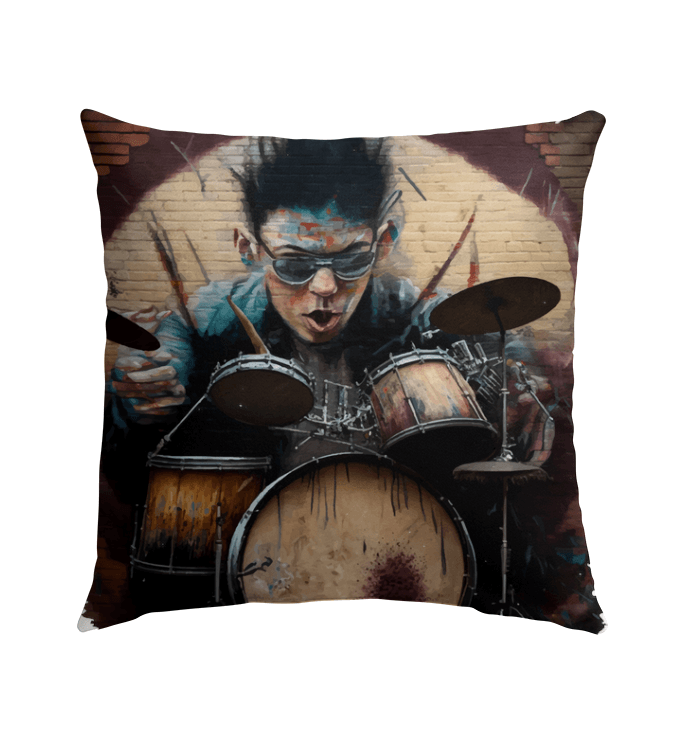 Dancing On The Drums Outdoor Pillow - Beyond T-shirts