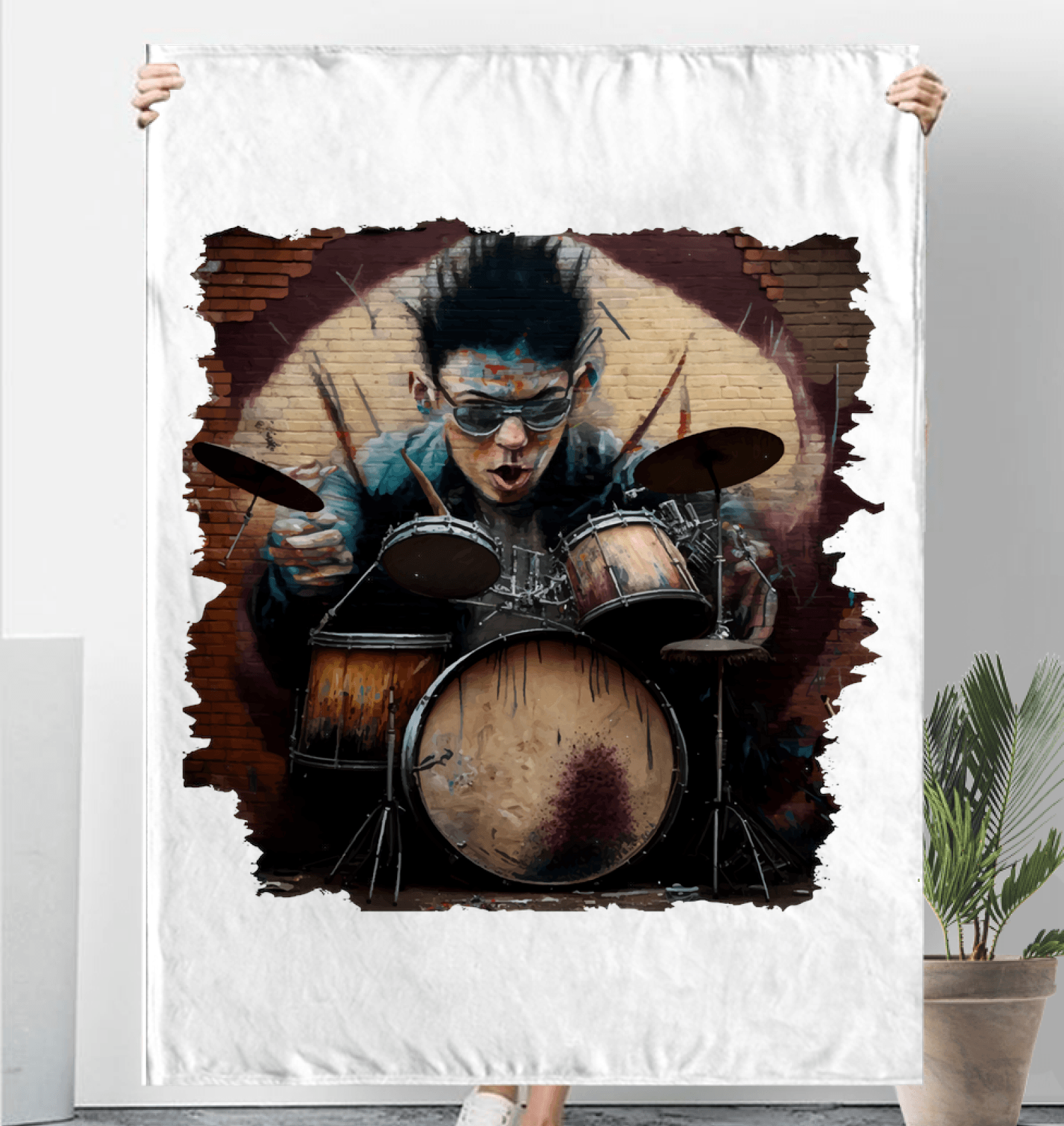 Dancing On The Drums Sherpa Blanket - Beyond T-shirts