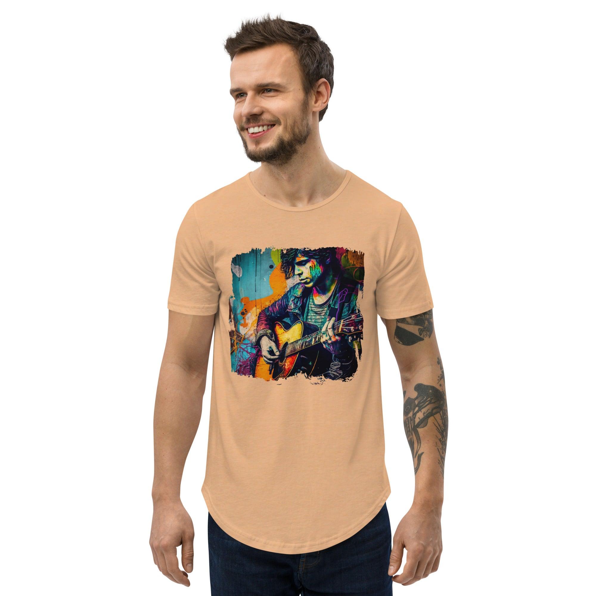 Dazzling The Crowd Men's Curved Hem T-Shirt - Beyond T-shirts