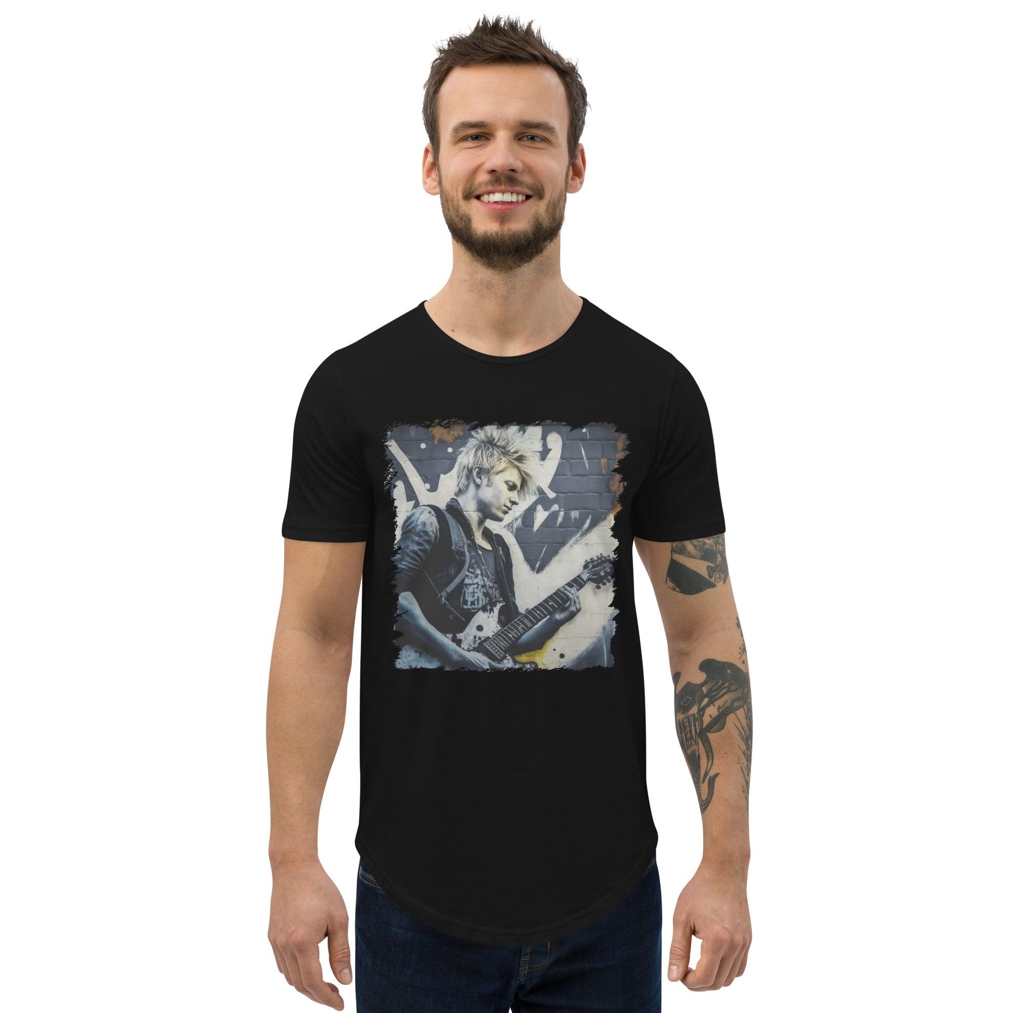 Dazzling The Crowd Men's Curved Hem T-Shirt - Beyond T-shirts