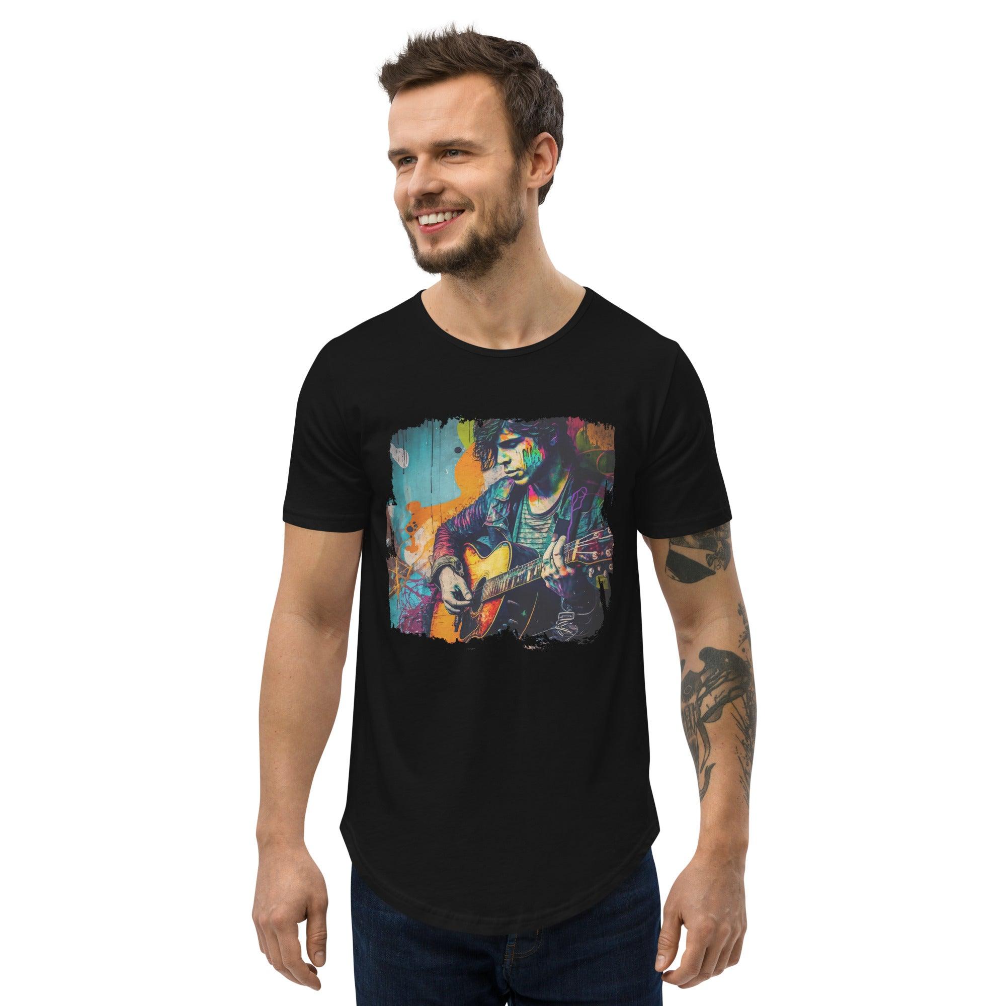 Dazzling The Crowd Men's Curved Hem T-Shirt - Beyond T-shirts