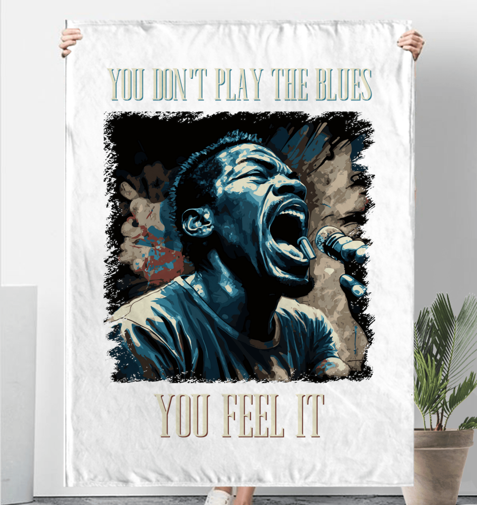 Don't Play The Blues Sherpa Blanket - Beyond T-shirts