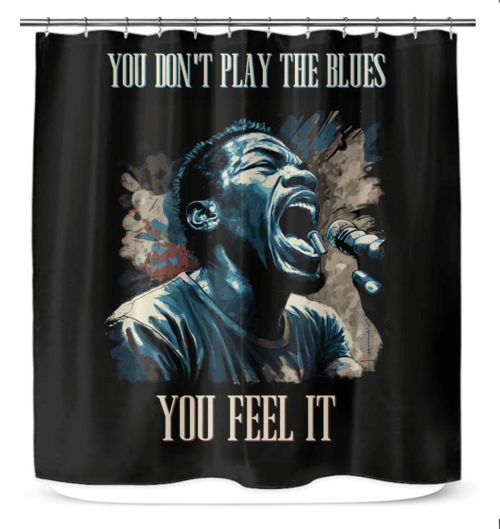 Don't Play The Blues Shower Curtain - Beyond T-shirts