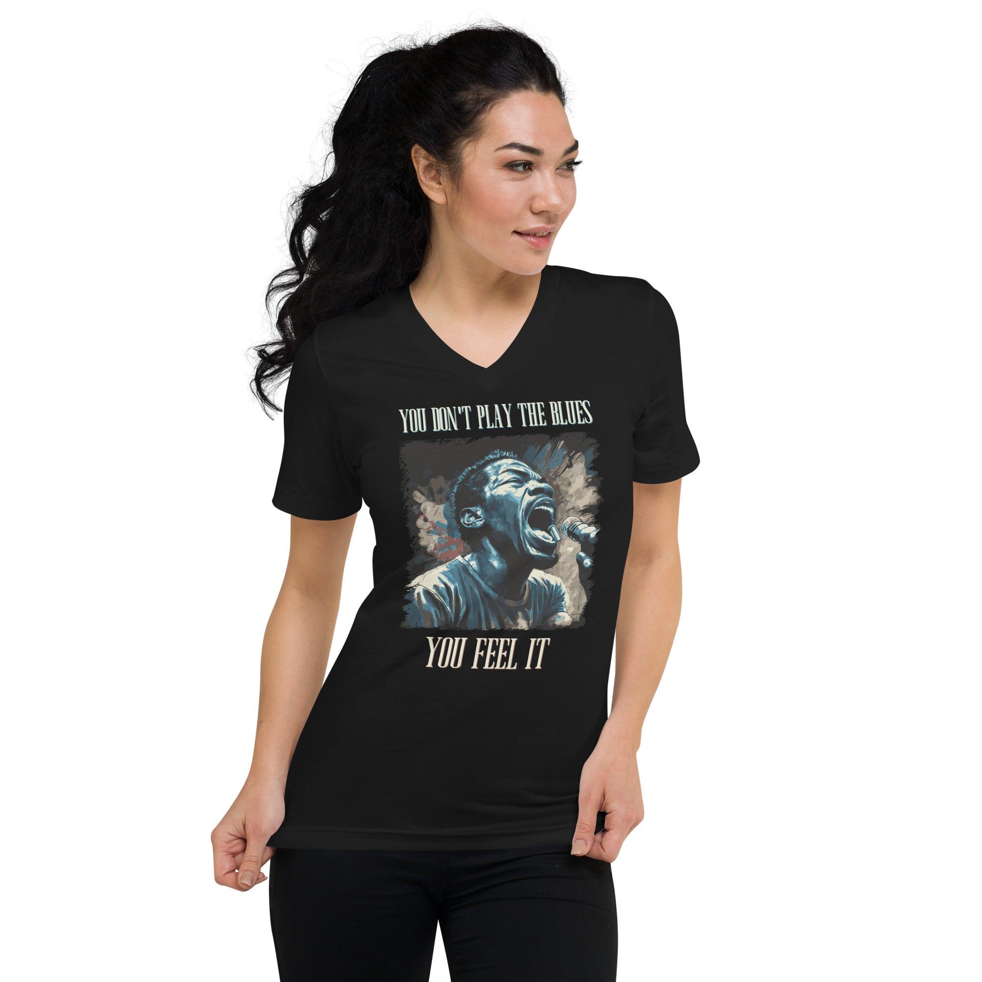 Don't Play The Blues Unisex Short Sleeve V-Neck T-Shirt - Beyond T-shirts