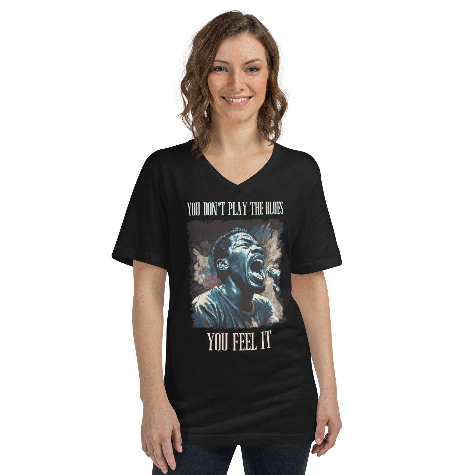 Don't Play The Blues Unisex Short Sleeve V-Neck T-Shirt - Beyond T-shirts