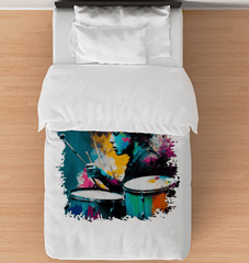 Drumming Up A Storm Duvet Cover - Beyond T-shirts