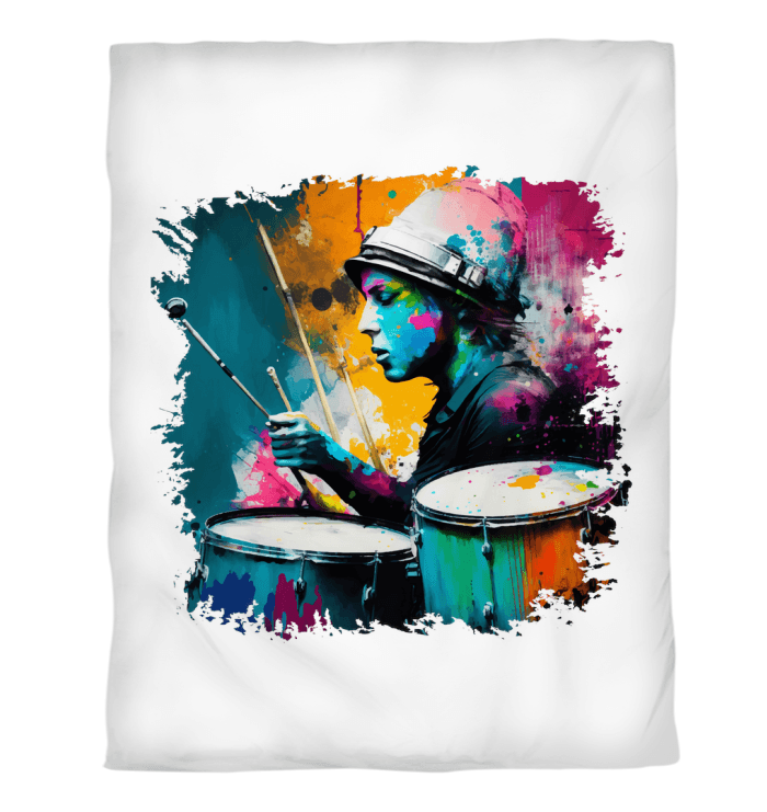 Drumming Up A Storm Duvet Cover - Beyond T-shirts