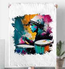 Drumming Up A Storm Sherpa Blanket - Beyond T-shirts