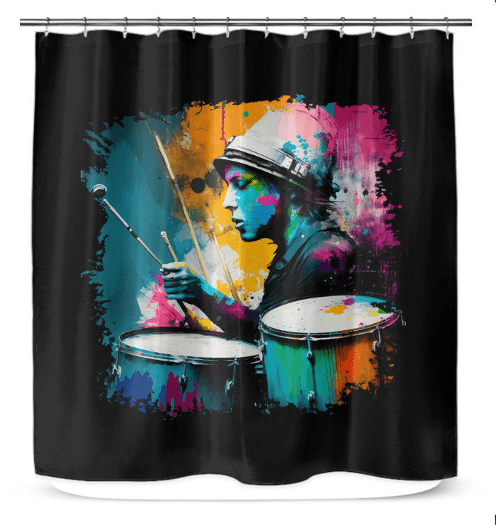 Drumming Up A Storm Shower Curtain - Beyond T-shirts