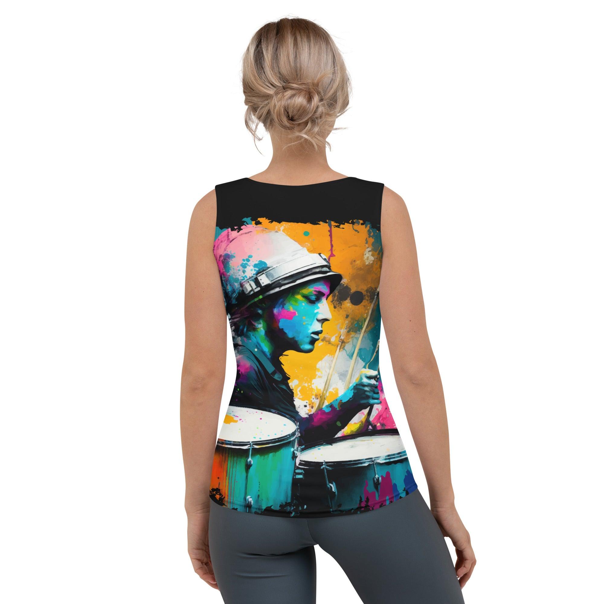 Drumming Up A Storm Sublimation Cut & Sew Tank Top - Beyond T-shirts