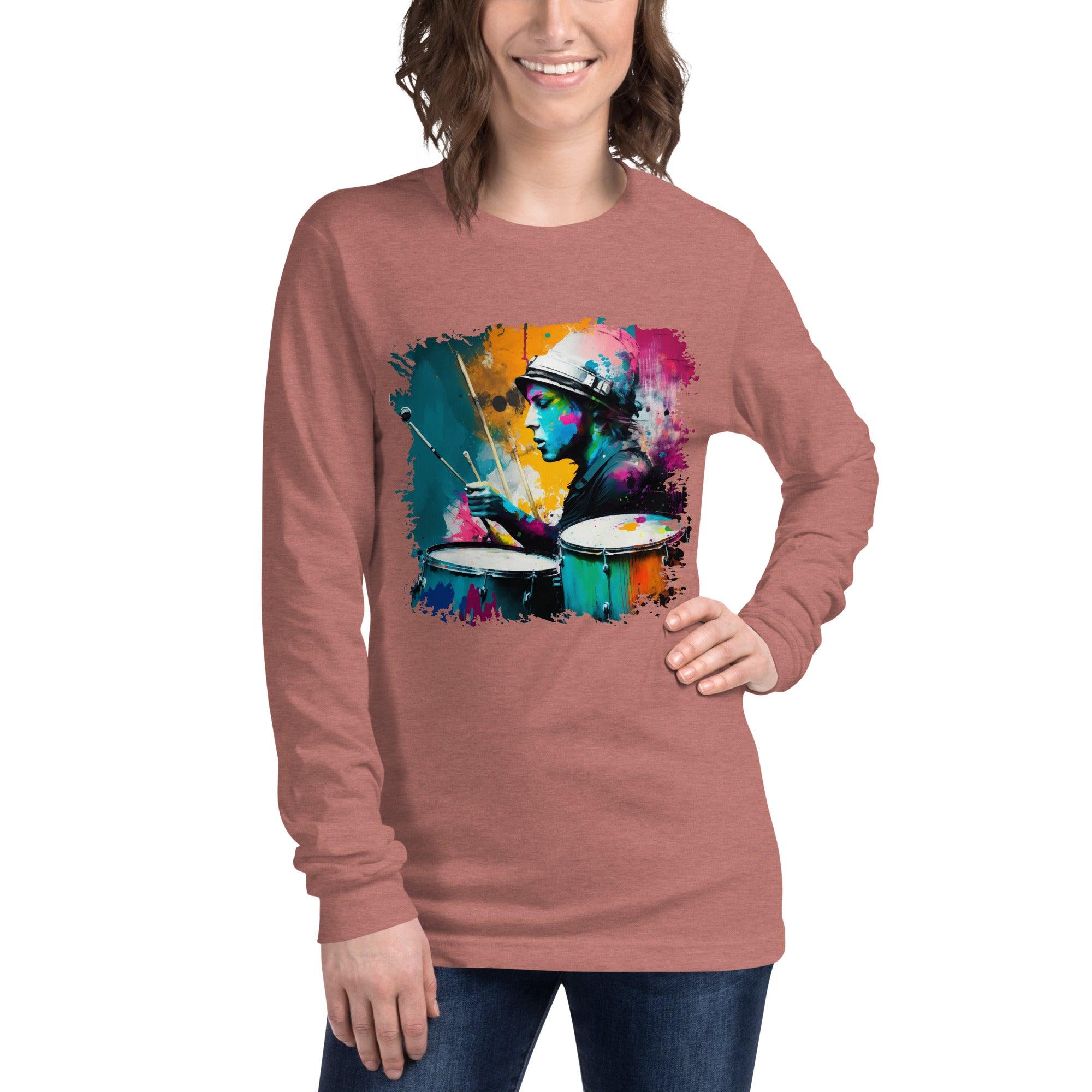 Drumming Up A Storm Unisex Long Sleeve Tee - Beyond T-shirts