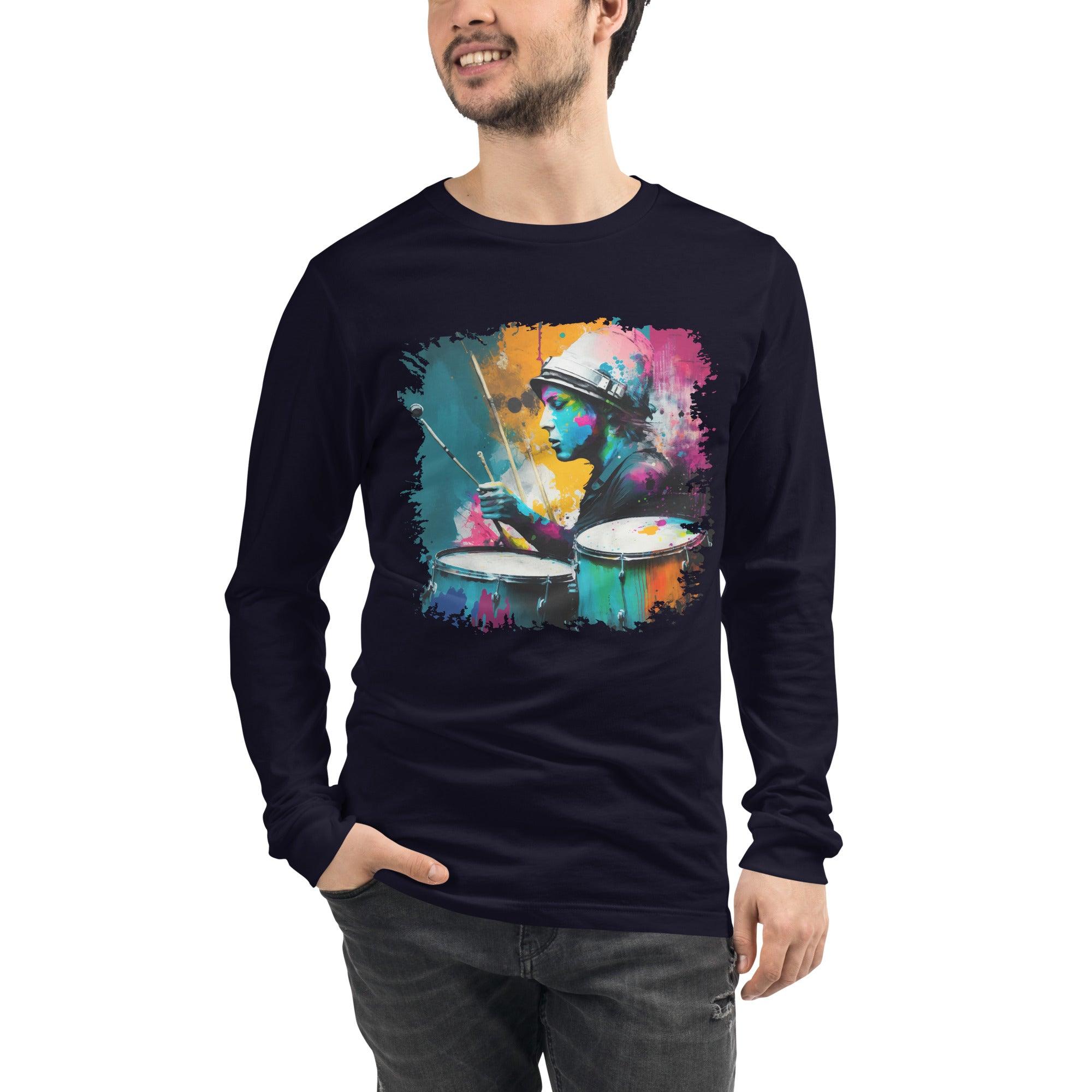 Drumming Up A Storm Unisex Long Sleeve Tee - Beyond T-shirts