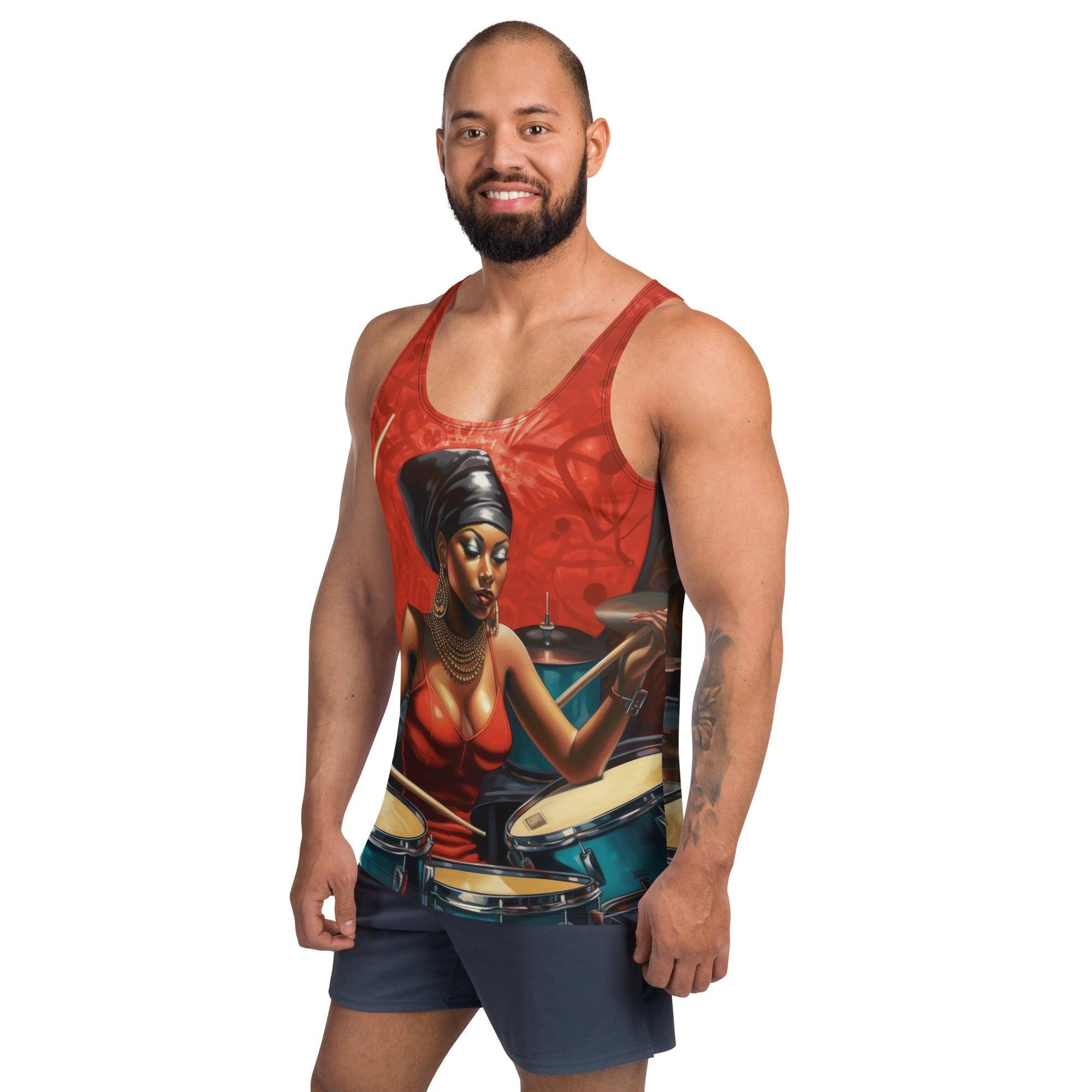 Drums Expressive Sleeveless Shirt