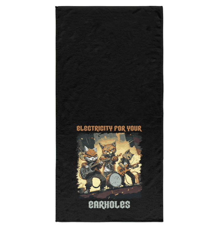 Electricity For Your Earholes Bath Towel - Beyond T-shirts