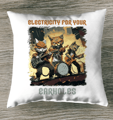 Electricity For Your Earholes Outdoor Pillow - Beyond T-shirts