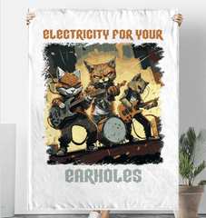 Electricity For Your Earholes Sherpa Blanket - Beyond T-shirts